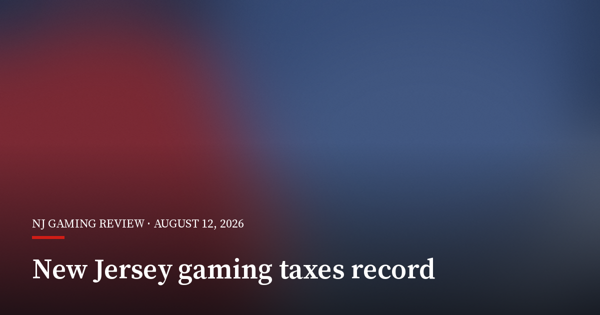 New Jersey Gaming Taxes Hit Record $925.7 Million