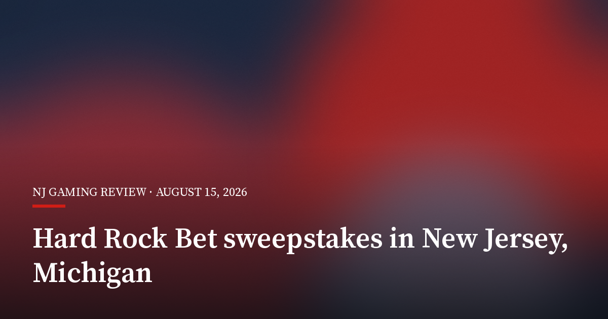 Hard Rock Bet Launches $150,000 Sweepstakes in New Jersey and Michigan