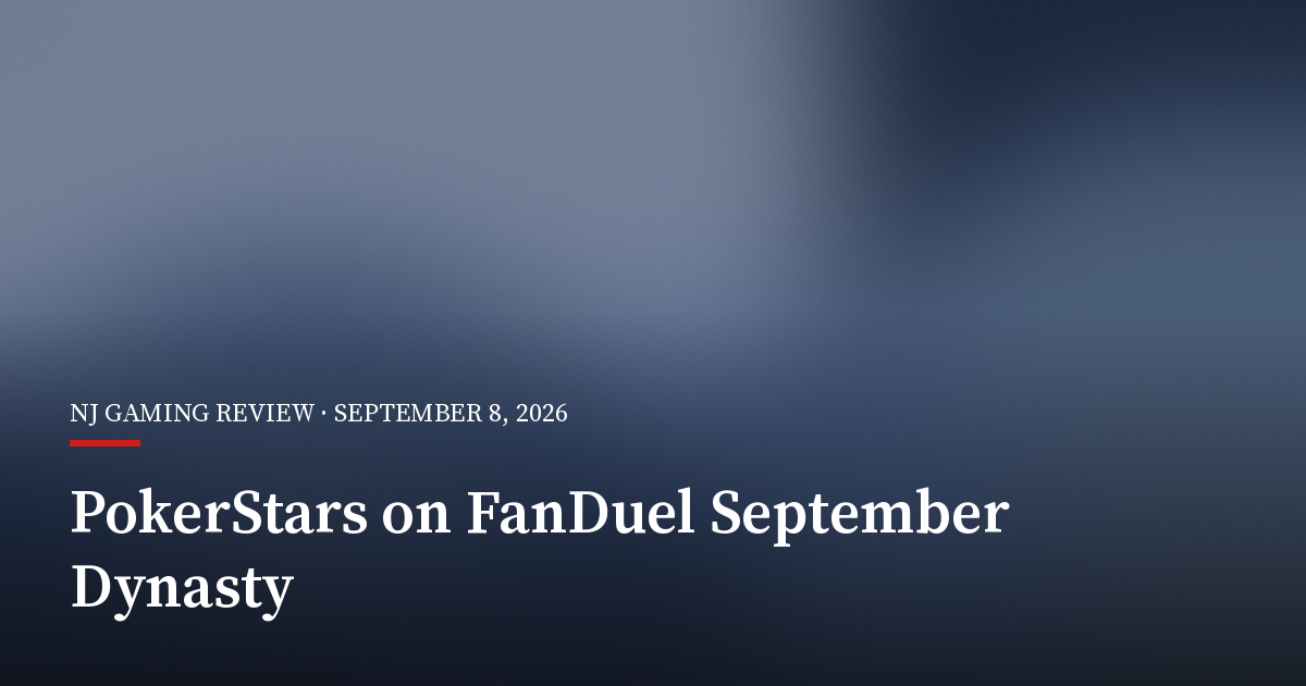 PokerStars on FanDuel Sets September Dynasty Series Across US and Ontario