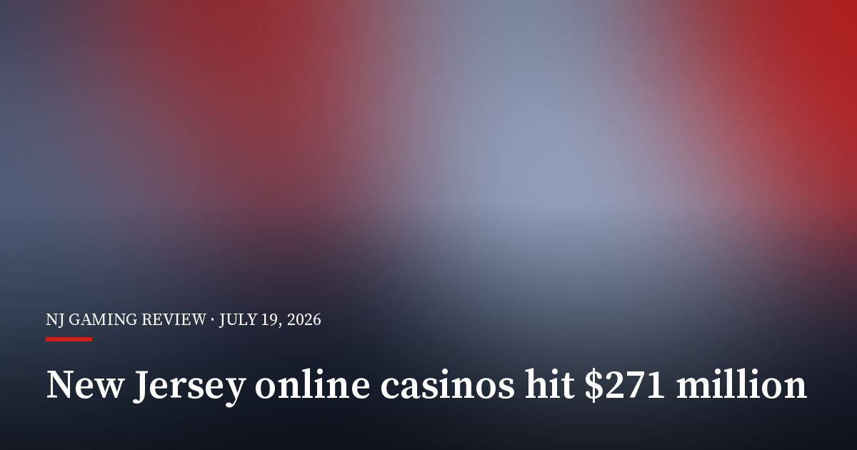 New Jersey Online Casinos Ease From Record but Stay Above $270 Million