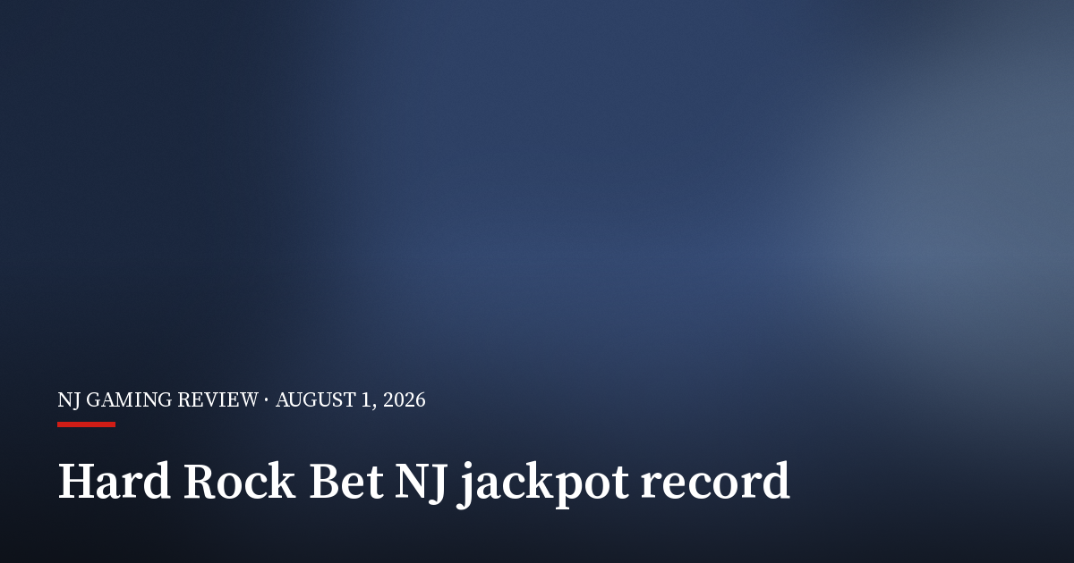 Hard Rock Bet's New Jersey Mega Jackpot Hits $2.16 Million